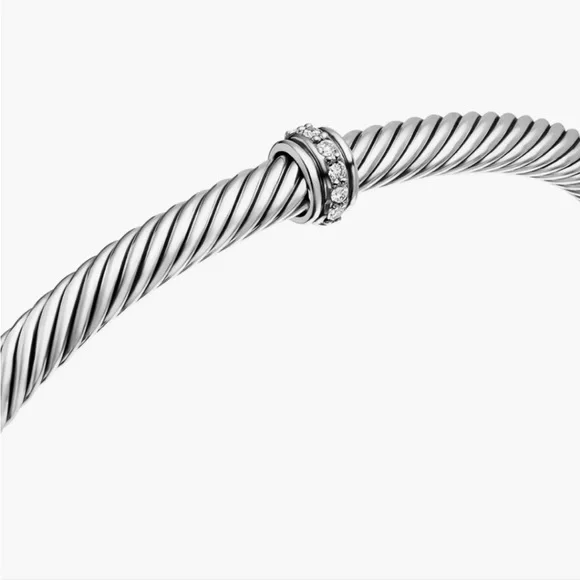 David Yurman Twisted Silver Cuff - Picture 6 of 8